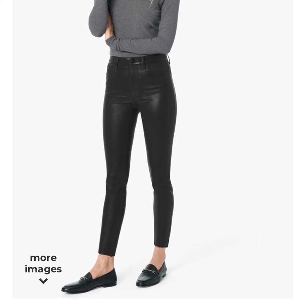 Joe’s ‘the Charlie’ Coated Black Ankle Skinny W 26